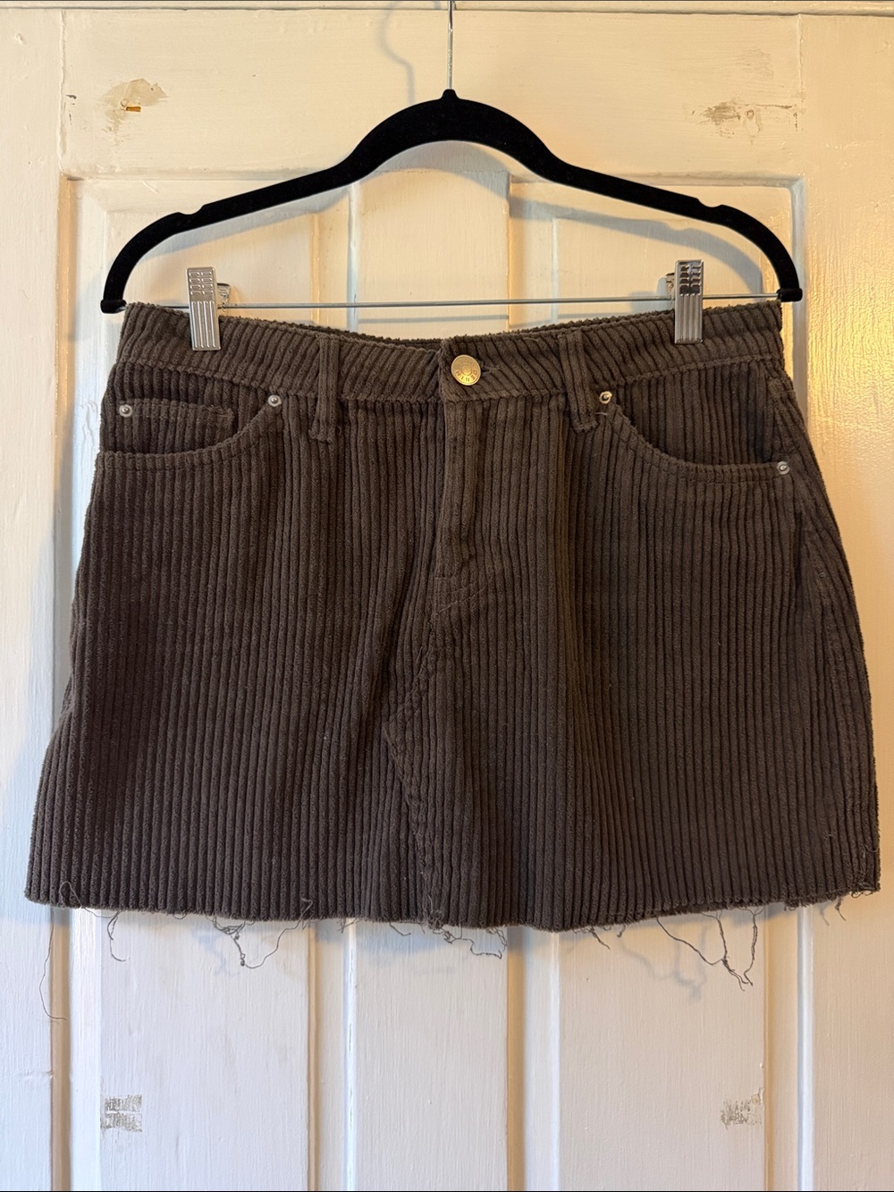 BDG Women’s Corduroy Mini Skirt in Dark Olive